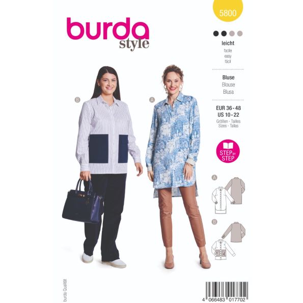 Patron Burda 5800 Blouse