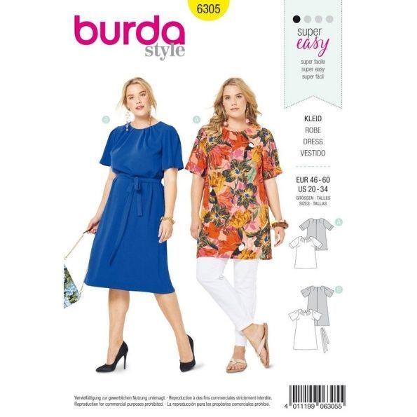 Patron Burda 5305 Robe