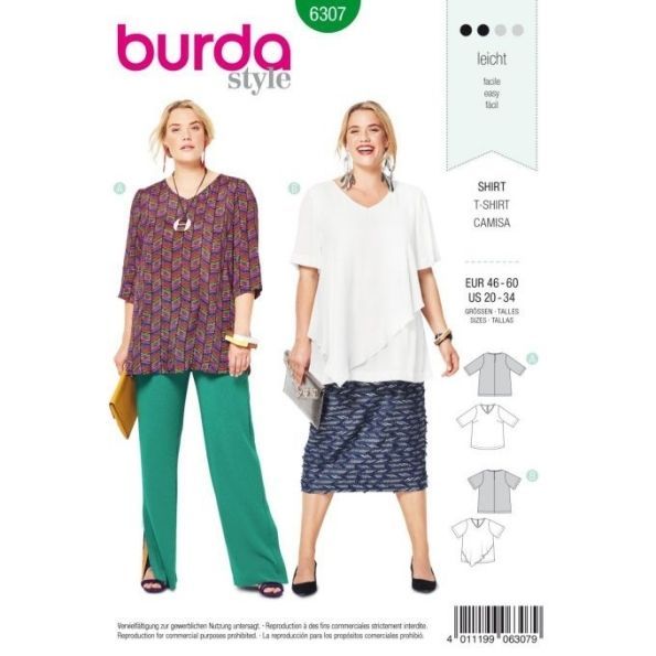 Patron Burda 6307 T-shirt