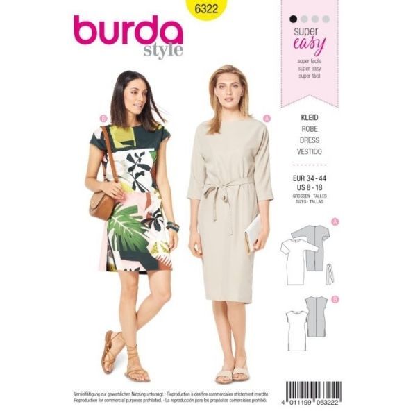 Patron Burda 6322 Robe