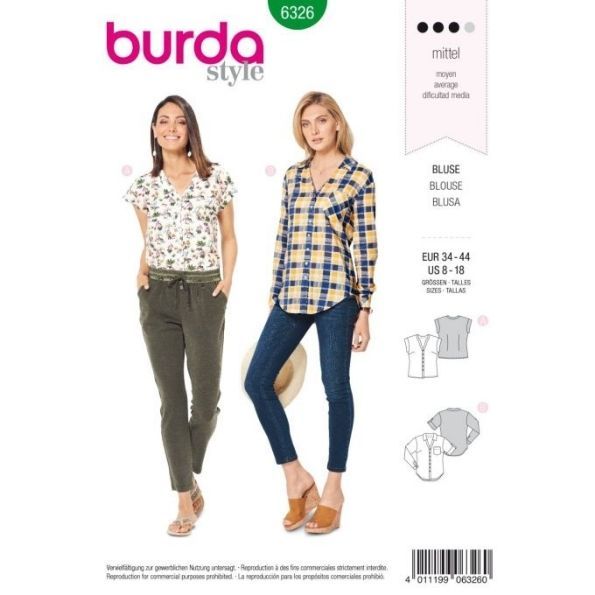 Patron Burda 6326 Blouse