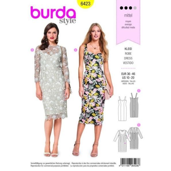 Patron Burda 6423 Robe
