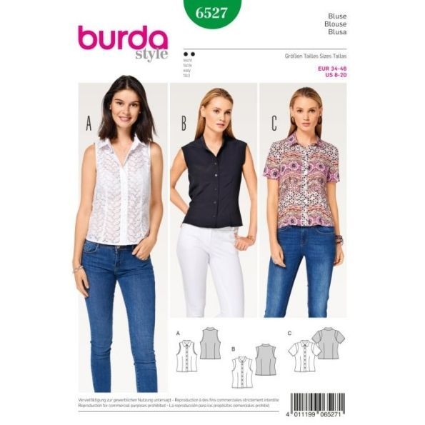 Patron Burda 6527 Blouse