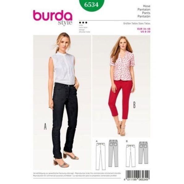 Patron Burda 6534 Pantalon