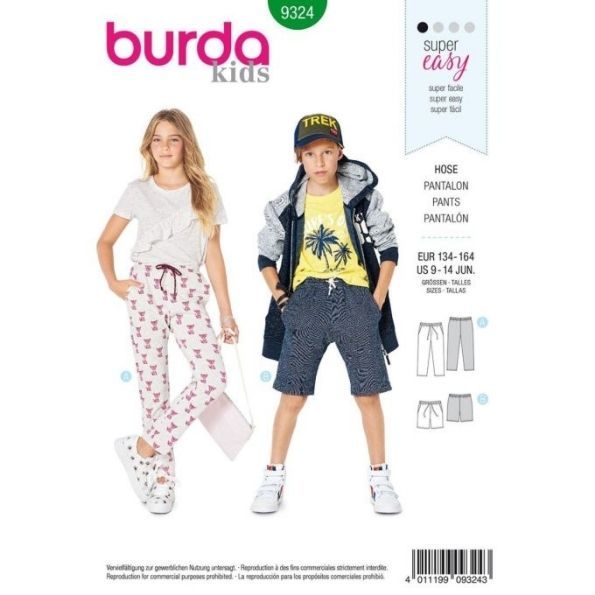 Patron Burda 9337 Pantalon