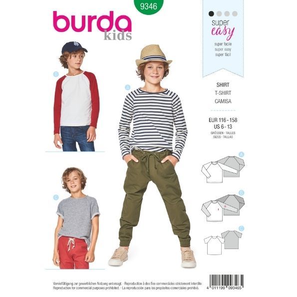 Patron Burda 9346 T-shirt