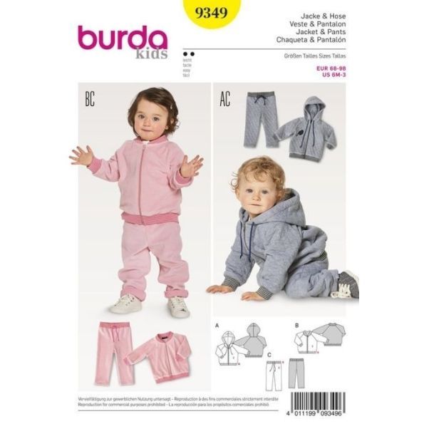 Patron Burda 9349 Veste & Pantalon Enfant
