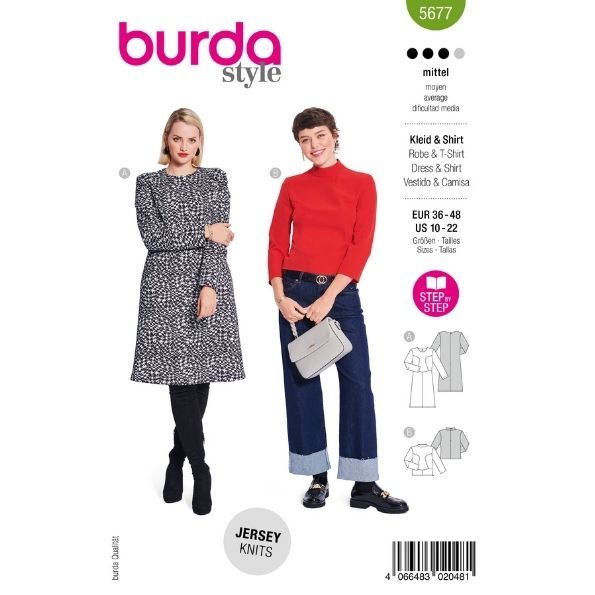 Patron Burda 5677 Robe & T-Shirt