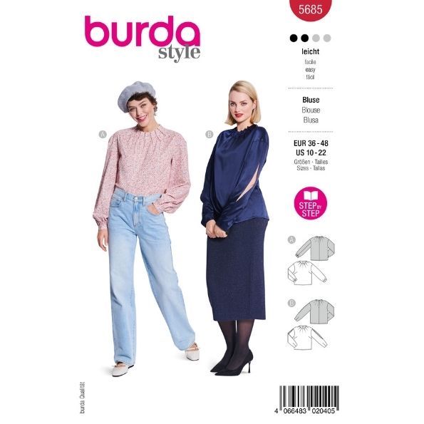 Patron Burda 5685 Blouse