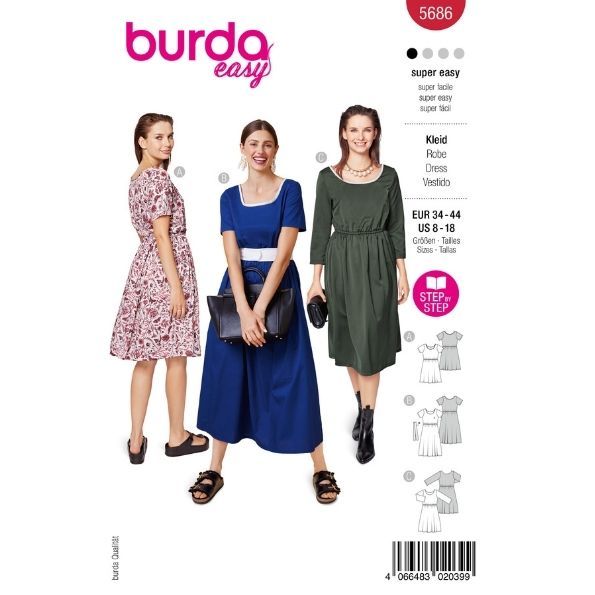 Patron Burda 5686 Robe