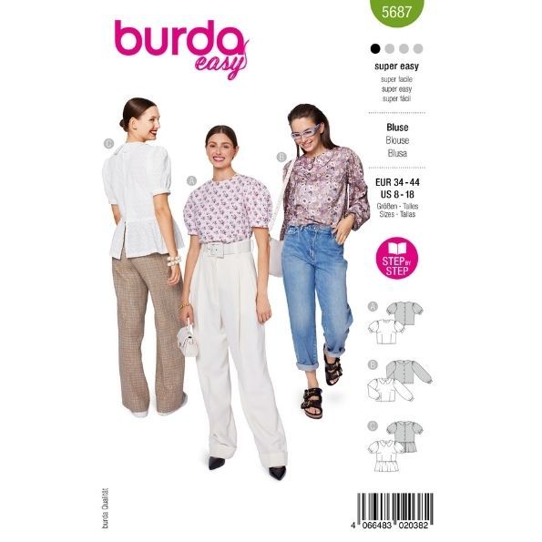 Patron Burda 5687 Blouse
