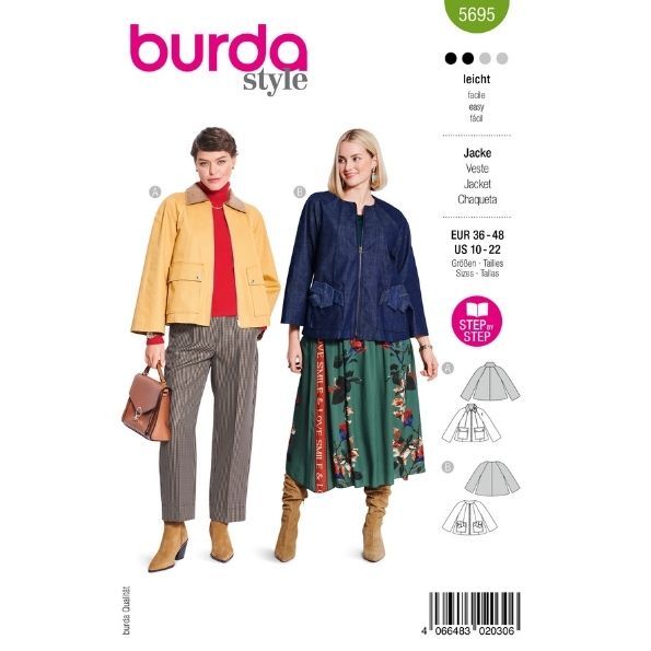Patron Burda 5695 Veste