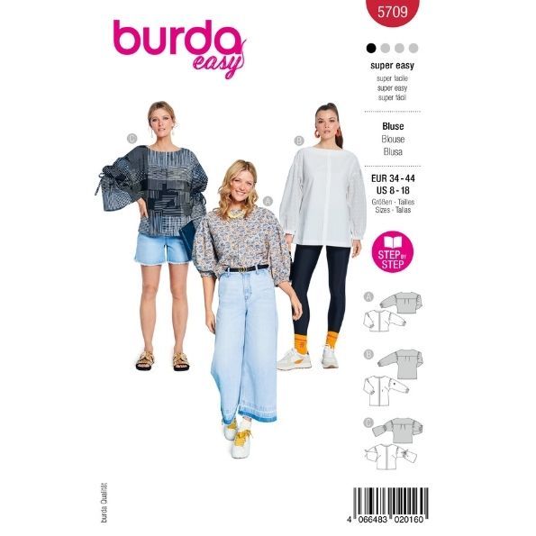 Patron Burda 5709 Blouse