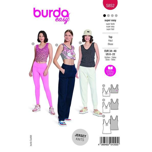 Patron Burda 5852 Haut
