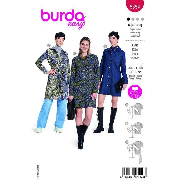 Patron Burda 5854 Robe
