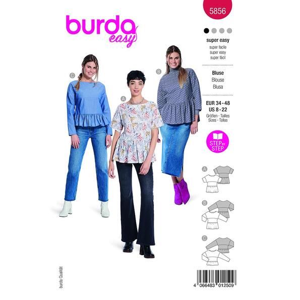 Patron Burda 5856 Blouse