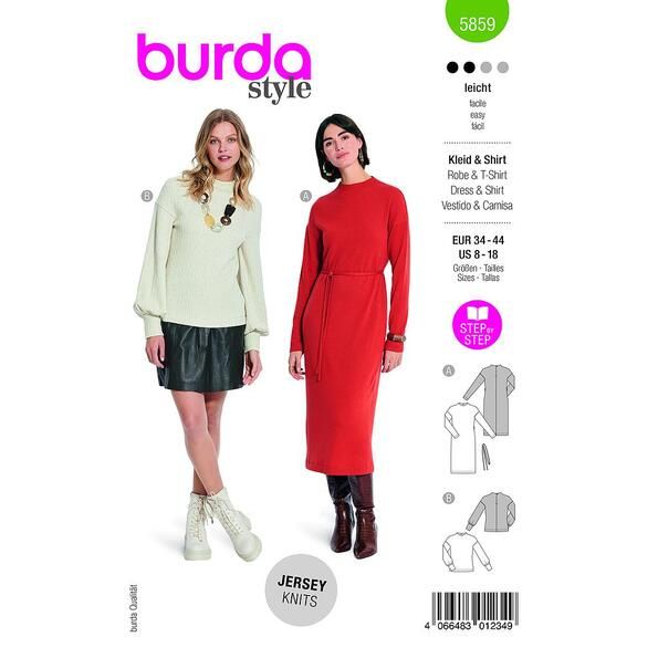 Patron Burda 5859 Robe & T-shirt