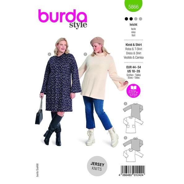 Patron Burda 5866 Robe & T-shirt
