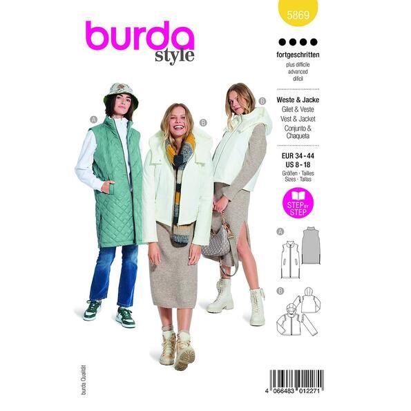 Patron Burda 5869 Gilet & Veste