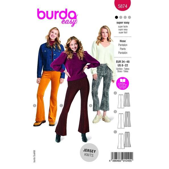Patron Burda 5874 Pantalon
