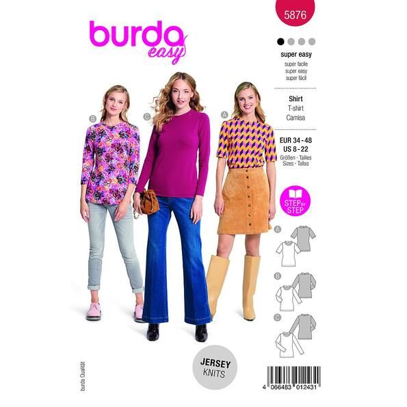 Patron Burda 5876 T-shirt