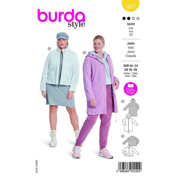 Patron Burda 5877 Veste