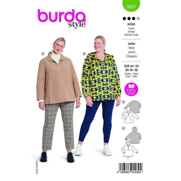 Patron Burda 5881 Veste