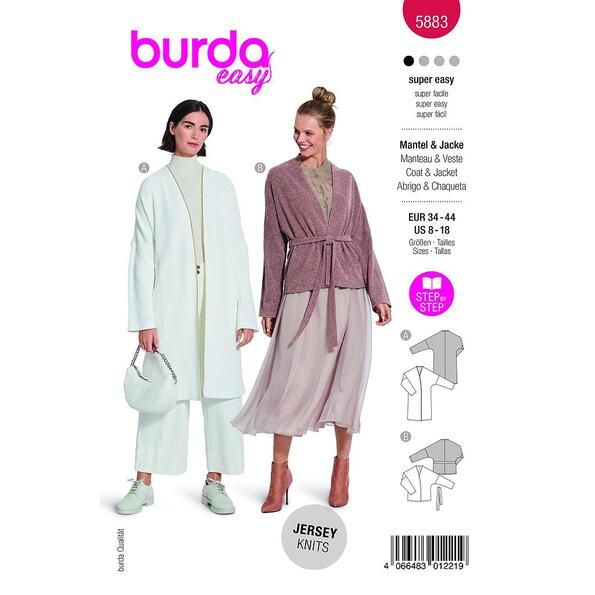 Patron Burda 5883 Manteau & Veste