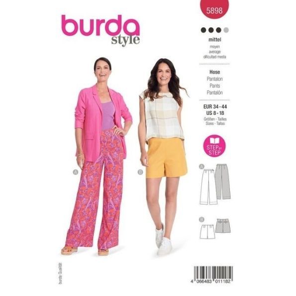 Patron Burda 5898 Pantalon