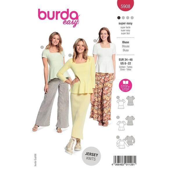 Patron Burda 5908 Blouse