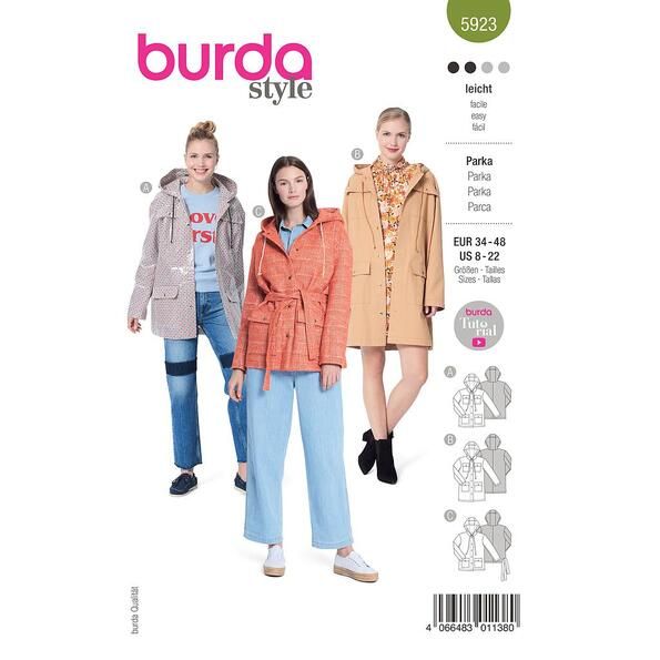 Patron Burda 5923 Parka