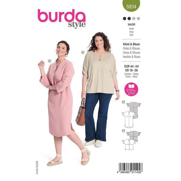 Patron Burda 5934 Robe & Blouse