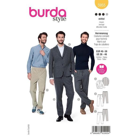 Patron Burda 5955 Costume complet