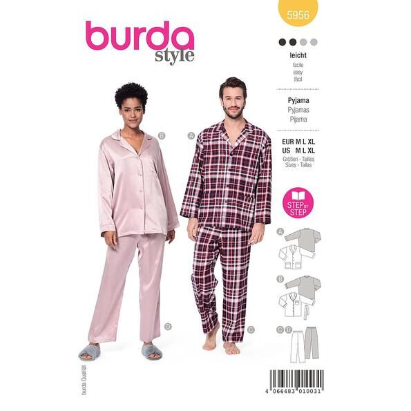 Patron Burda 5956 Pyjamas