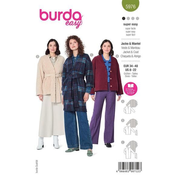 Patron Burda 5976 Veste & Manteau