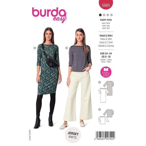Patron Burda 5985 Robe & T-shirt