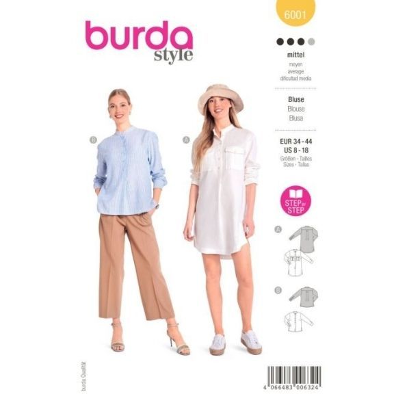 Patron Burda 6001 Blouse
