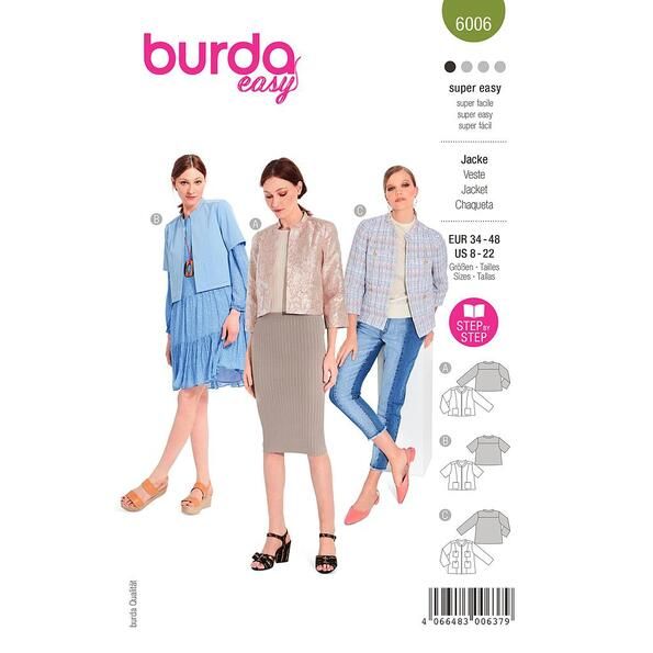 Patron Burda 6006 Veste