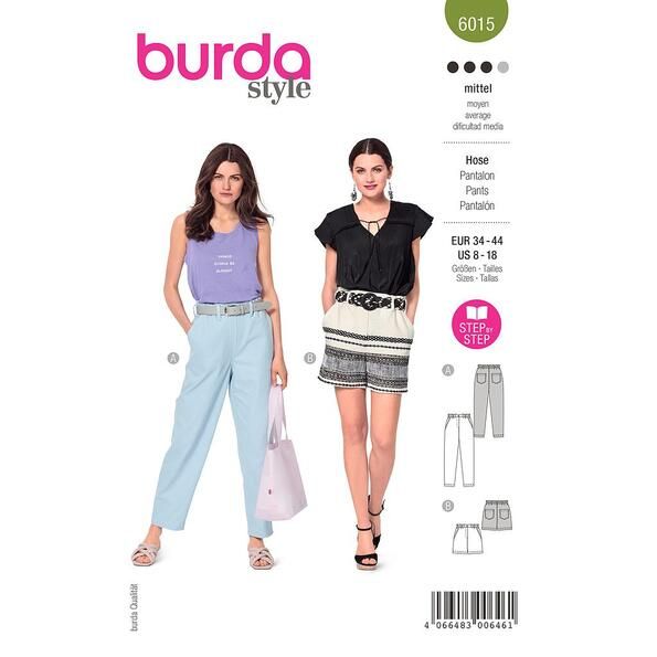 Patron Burda 6015 Pantalon