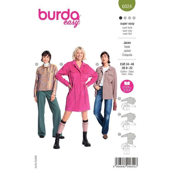 Patron Burda 6024 Veste