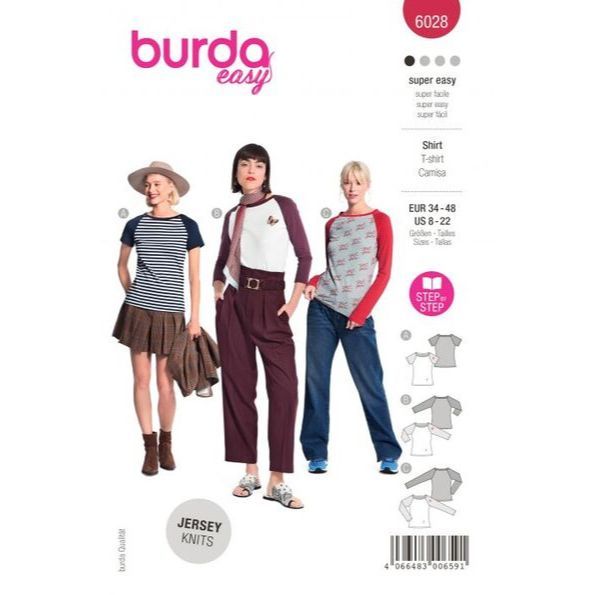 Patron Burda 6028 T-shirt