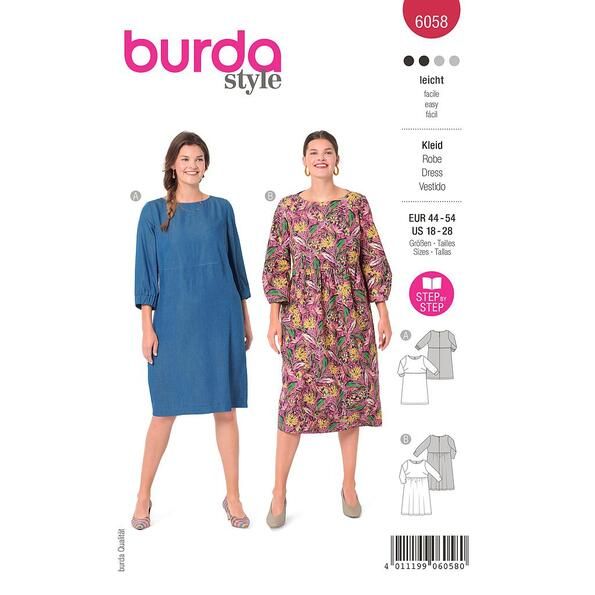 Patron Burda 6058 Robe