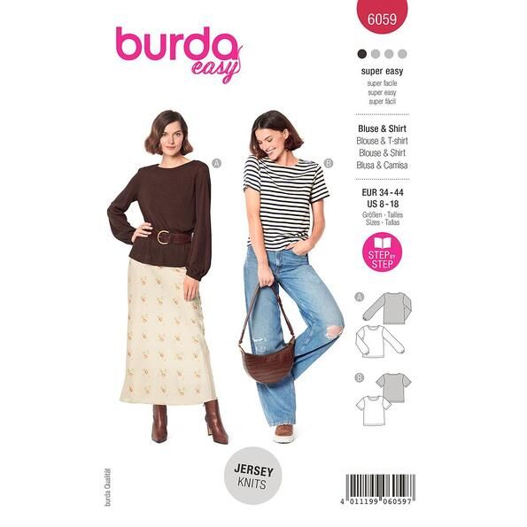 Patron Burda 6059 Blouse & T-shirt
