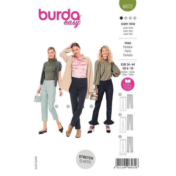 Patron Burda 6072 Pantalon