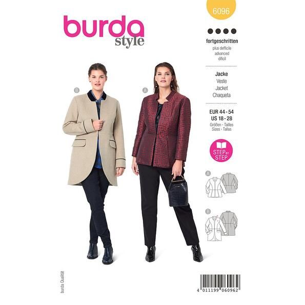 Patron Burda 6096 Veste