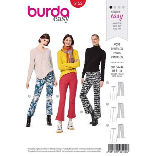 Patron Burda 6152 Pantalon