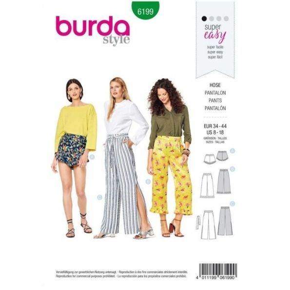 Patron Burda 6199 Pantalon