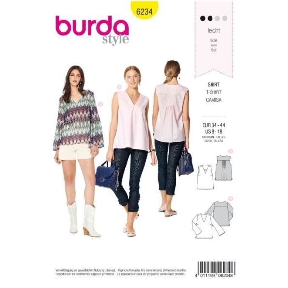 Patron Burda 6234 T-shirt
