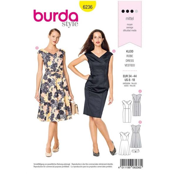 Patron Burda 6236 Robe