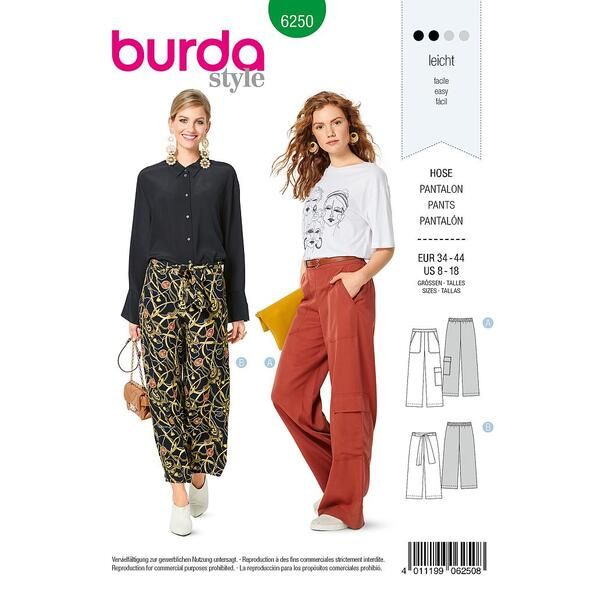 Patron Burda 6250 Pantalon